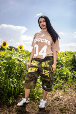 Sandstone “BUCCKS” Jersey Cropped Tee