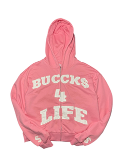 PINK BUCCK$ 4 LIFE ZIP UP