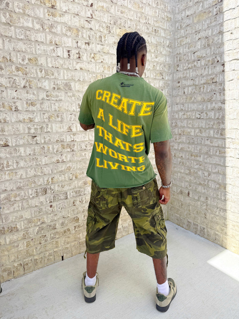 Green Sun Faded “WHWL” Tee